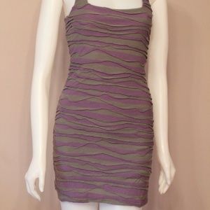 Free People Purple & Gray Bandage Dress XS Extra Small 